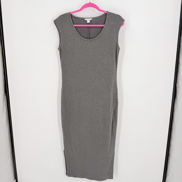 Garnet Hill Dresses & Skirts - Garnet Hill Classic Gray Midi Dress
